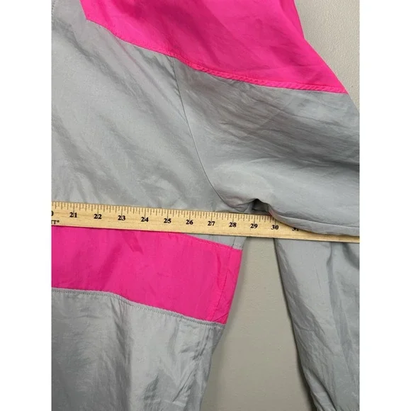 Vintage Nike Vaporwave Pink Windbreaker Retro 90's Packable Pouch Strap Jacket